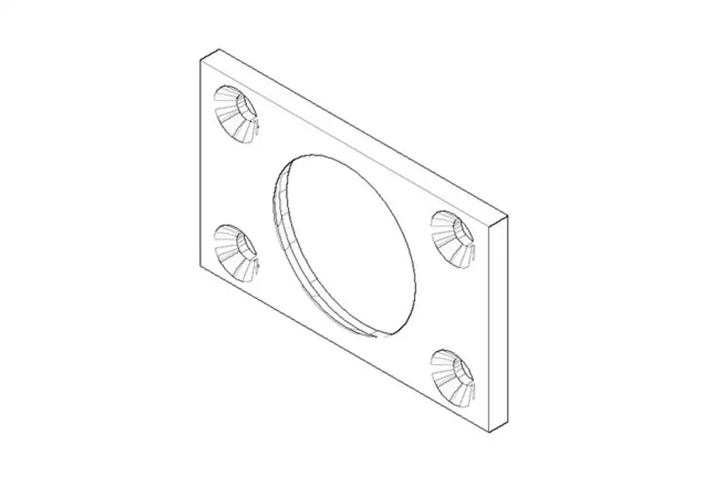 DORNBRACHT WaterBar Halter ERSATZTEILE 091102138 60 x 37 x 4 mm, 09110213890 Galeriebild 1
